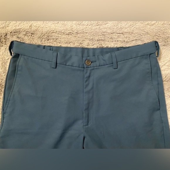 Haggar | Mens Teal Cool 18 Pro Shorts - Picture 2 of 5